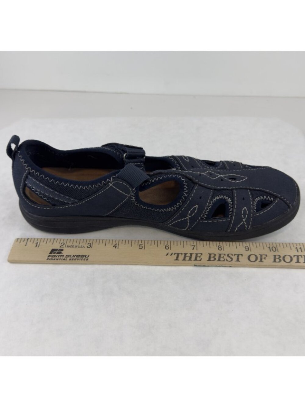 Earth Origins Eliah Fisherman Sandals Womens Size 10M Navy Blue Marine Closed - Picture 13 of 14
